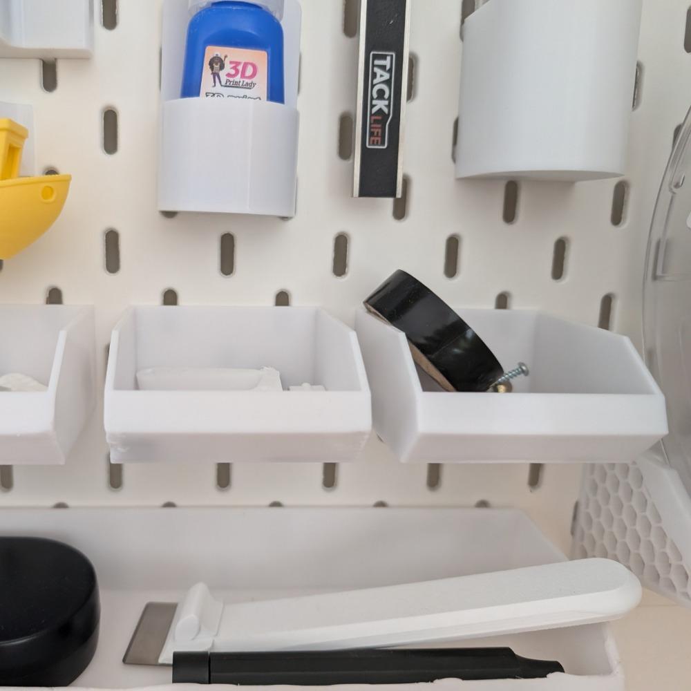 Space Saving Plastic Tool Parts Organizer Hanging Storage Box Compatible for IKEA Skadis for Garage Kitchen DIYGood product