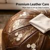 PU Leather Pouf Ottoman Unstuffed Storage Ottoman New Round Pouf Cover  for Living Room