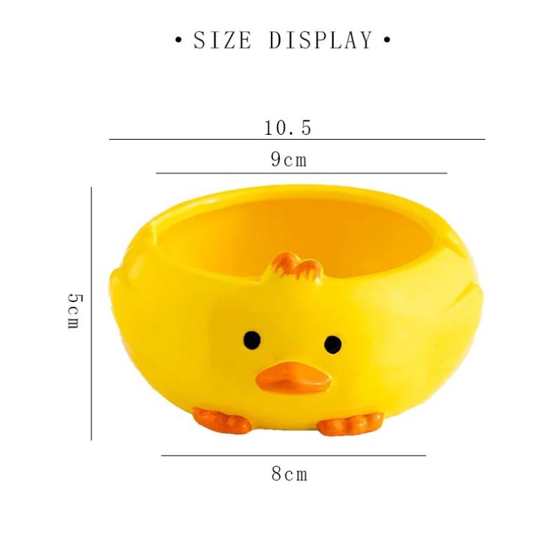 Cartoon Cute Duck Ceramic Decorative Ashtrays Trend Personality Fashion Desktop Porch Home Decoration Storage