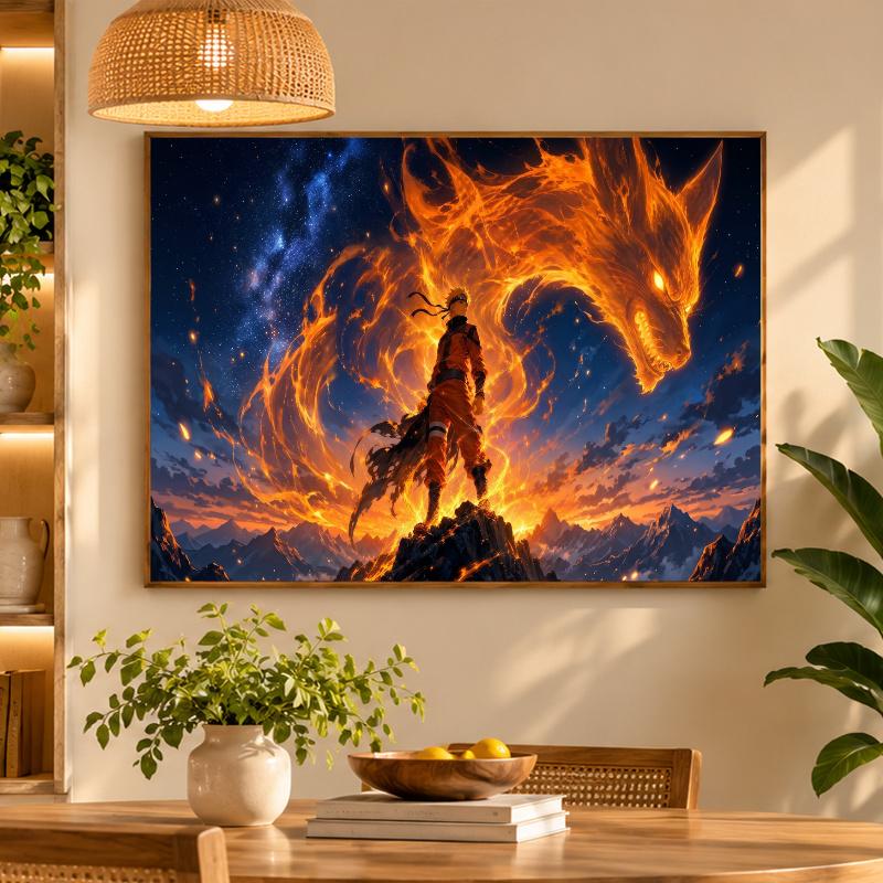 5D Diamond Painting Kurama Naruto DIY Full Drill Diamond Art Kit Home Decoration