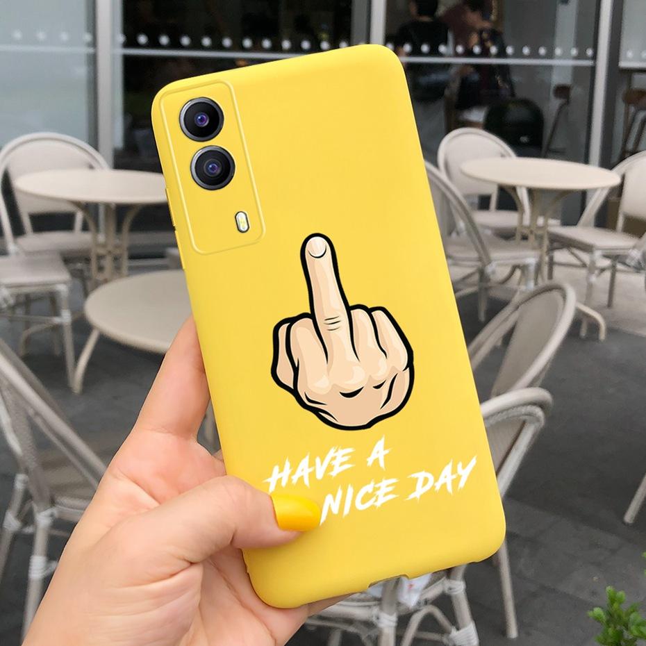 For Vivo Y53S 5G Case Vivo Y72 5G V2041 Phone Cover Silicone Cactus Soft Funda For Vivo Y52 Y 53s Y72 5G Sunflower TPU Bumper