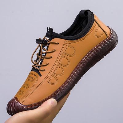 Summer New Lofook Shoes Trend Casual Men's Leather Shoes Ox Tendon Soled Men's Shoes
