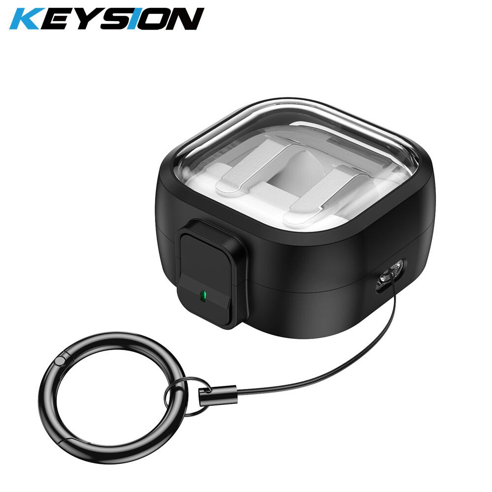 KEYSION Transparent Switch Lock Earphone Case for Samsung Buds4 4 Pro Hard PC Shockproof Headphone Cover for Galaxy Buds 4 Pro