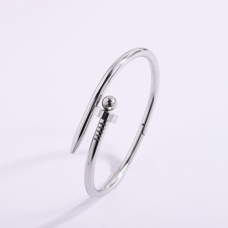Fashionable, Classic and Versatile Ball Bead Nail Girls High-end Open Bracelet