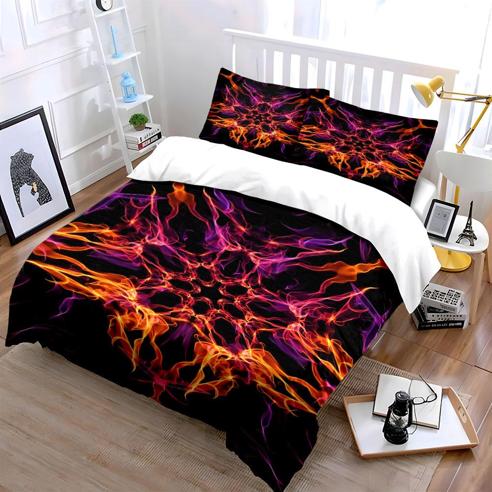 Abstract fiery smoke pattern. Bedding sets Duvet cover sets Duvet covers Pillowcases(1 * Duvet Cover 2 * Pillowcases, without duvet insert)