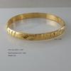 3 Styles DIFFERENT PATTERN CAN BE OPENED YELLOW GOLD PLATED DIAMETER 63MM 2.48" BANGLE CAN FIT MOST