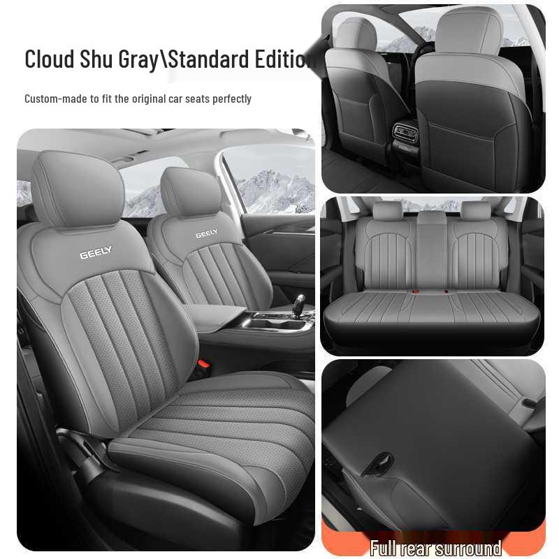 Perforated Leather Car Seat Covers for Geely Emgrand 5th Gen, All-Season, Vehicle-Specific, Full Coverage Seat Covers