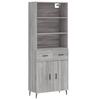 Highboard Gray Sonoma 69.5 x 34 x 180 cm Particleboard