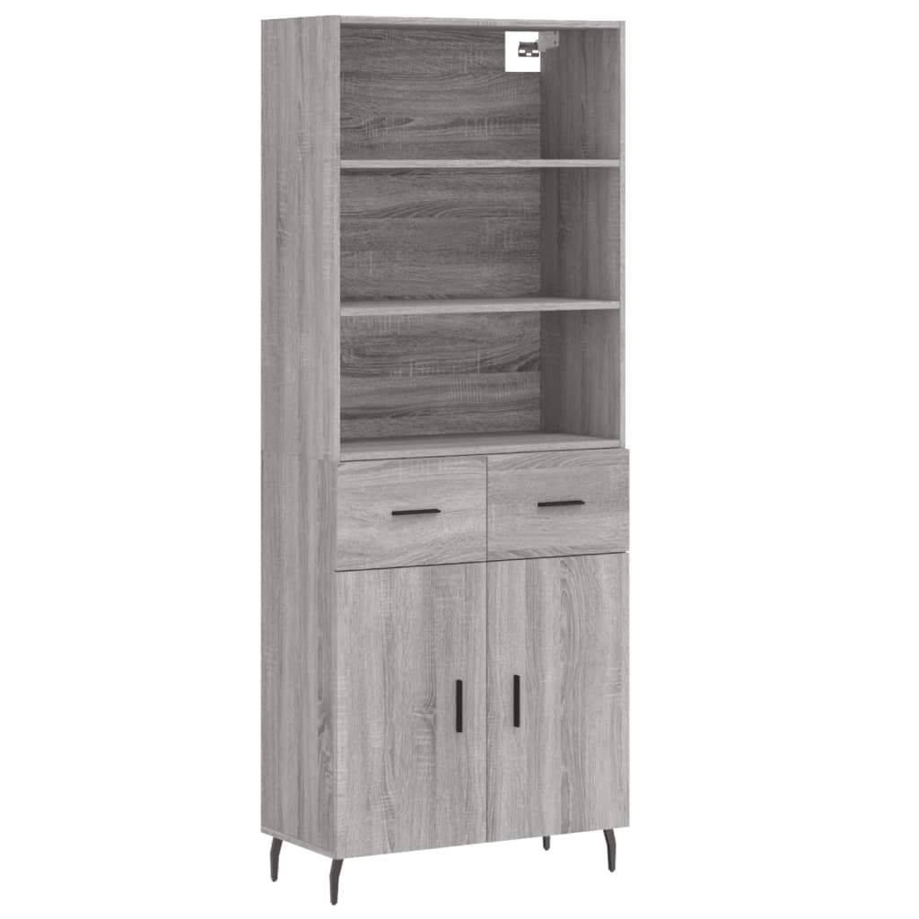 Highboard Gray Sonoma 69.5 x 34 x 180 cm Particleboard