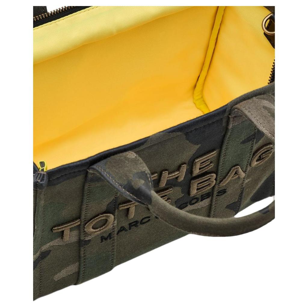 Marc Jacobs Camouflage Pattern Logo Embroidered Canvas Tote Bag Women tote bags Army-Green 2S4HTT003H03C304