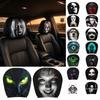 2 Pcs 2D Stretch Car Headrest Covers Ghost Neck Pillowcase Car Interior Decor  All Seasons