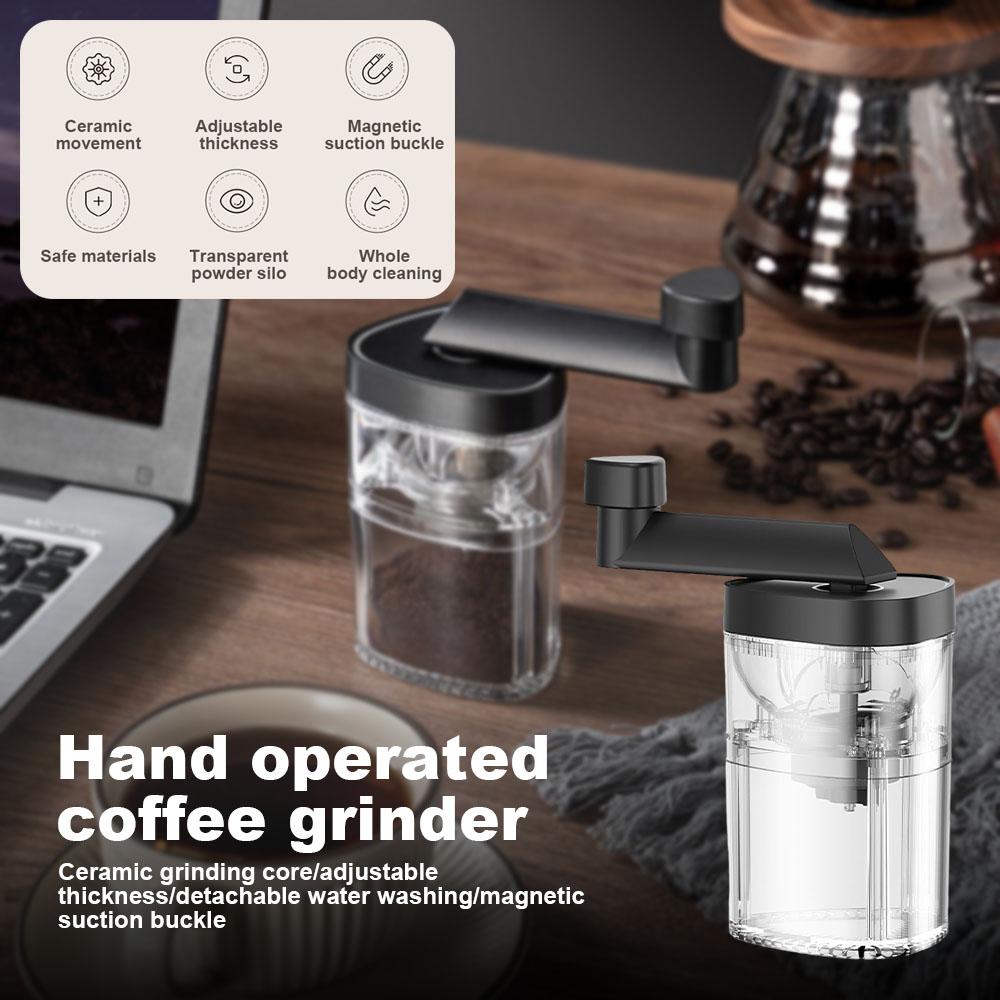 Washable Coffee Bean Grinder With Extended Rocker Portable Large Capacity Grinder For Outdoor Indoor