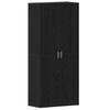 Shoe Cabinet with Shelf Black Oak Effect 80 X 39 X 178 Cm
