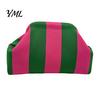 Large Capacity Cosmetic Pouch Woven Striped Clutch Purse for Woman, Pouch, Portable Party Knit Dumpling Bag, Kiss Lock Handbag Evening,