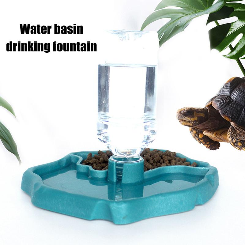 Reptilienfutterautomat Automatischer Wasserspender Schildkrötenfutternapf Kleintiernapf Für Reptilien Und Amphibien Abnehmbar Haustierbedarf