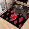 Anime Red Clouds On Black Background Office Rug Chair Mat, Game Carpet, Suitable for Front Door, Bedroom, Living Room, Desk, Holiday Gift