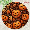 Halloween Pumpkin Iron Metal Wall Art Retro Round Sign Home Decor