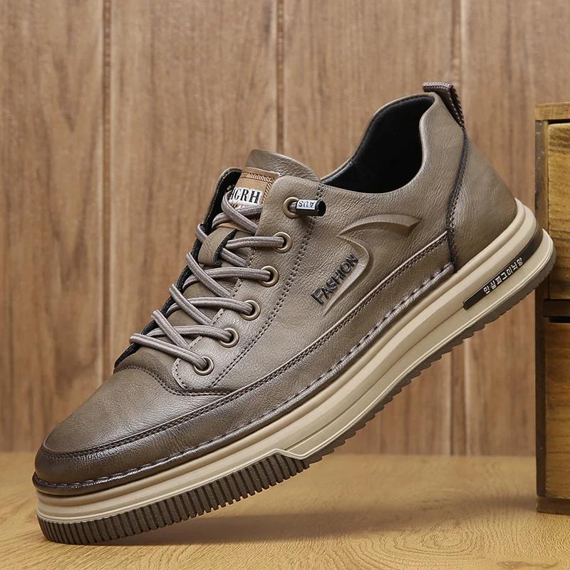 Men Leather Shoes Outdoor Fashion Sneakers Mens Luxury Flat Classic Business Men Oxford Shoes Handmade Men Casual Shoes