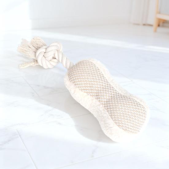 Dog Squeaky Toy Stuffed Plush Dog Toy with Knotted Rope for Puppy Small Middle Large Dogs Teeth Cleaning Boredom