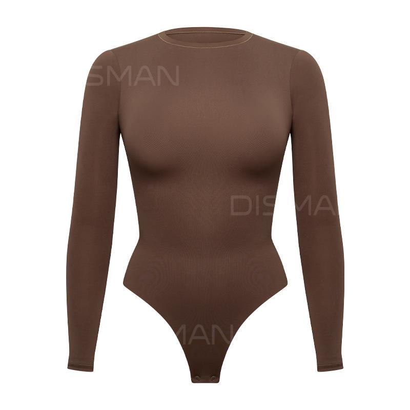 Hot-Selling European & American Style Slim-Fit Long Sleeve Bodysuit: Comfortable, Breathable, Seamless T-Shirt for Spring/Summer