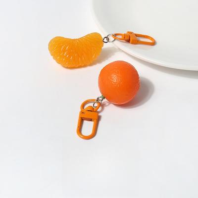 Super Simulation Fruit Orange Keychain Fun Pendant Versatile Simple  Small Pendant Mini Cute Accessories