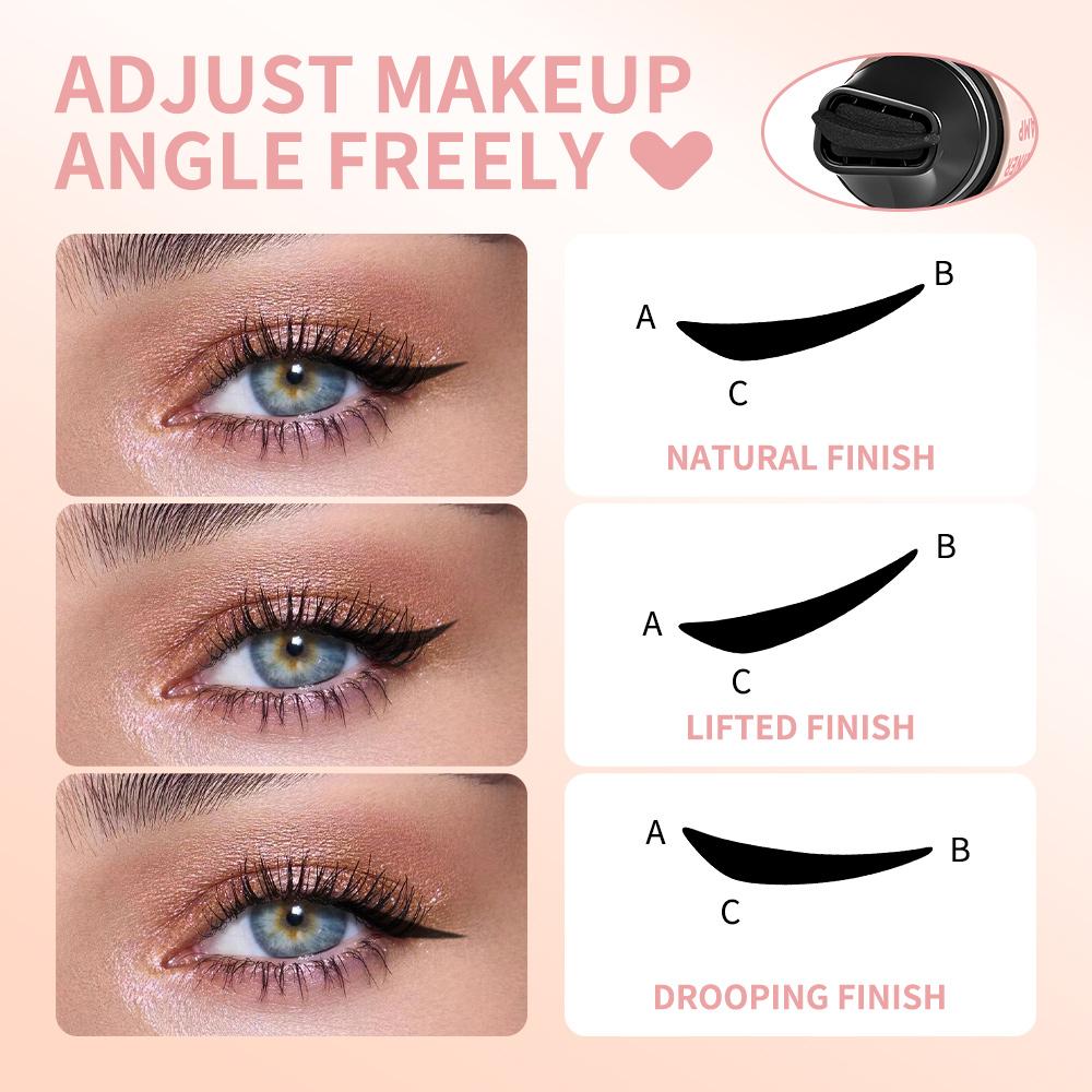 Lakerain Eyeliner Stamp One-Press Forming Beginner Friendly Fast Drying Formula Waterproof Sweat-proof Intense Color Eyeliner