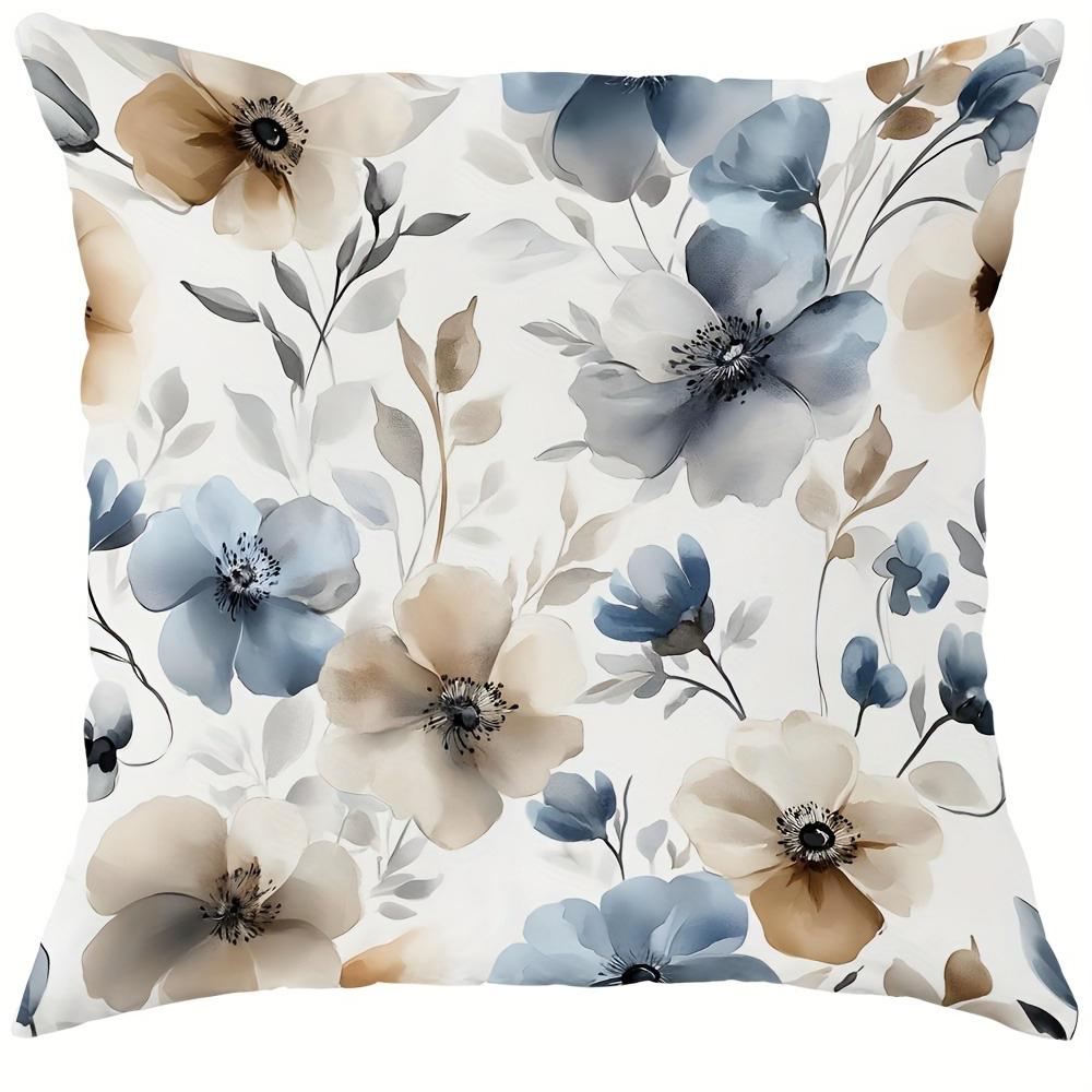 

Elegant Spring Theme Pillow Cover: Exquisite Floral and Fashion Pattern, Sofa Cushion Cover, Bedroom Room Decoration 16x16in 40x40cm