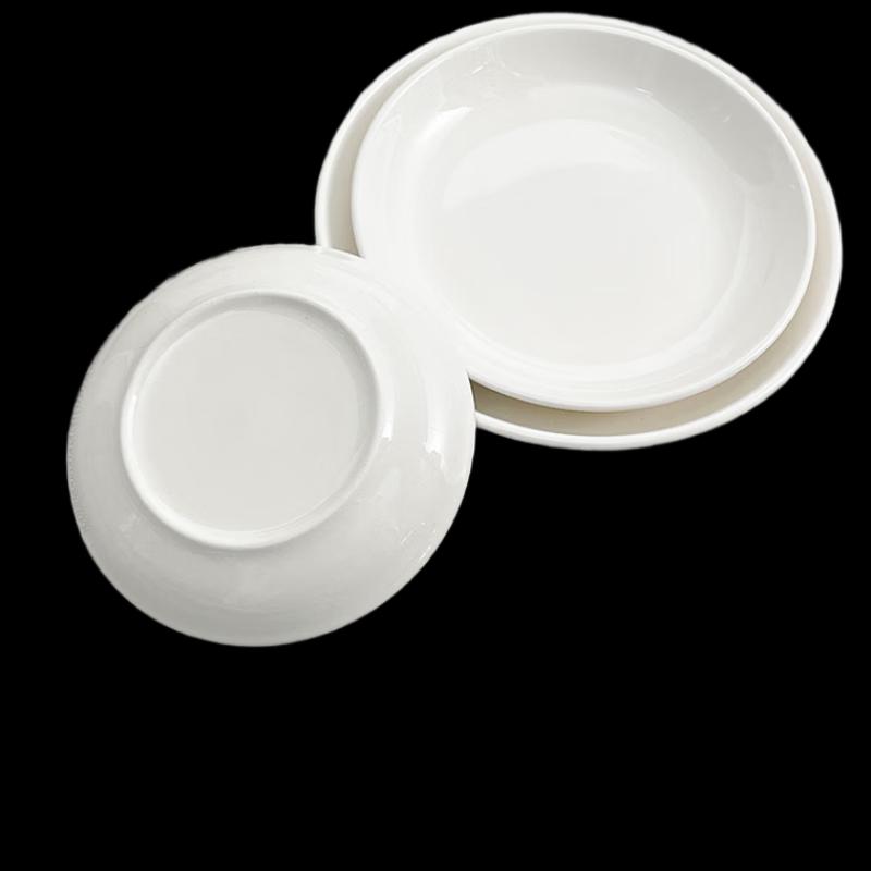 Morona Nordic Style Pure White Round Ceramic Plate
