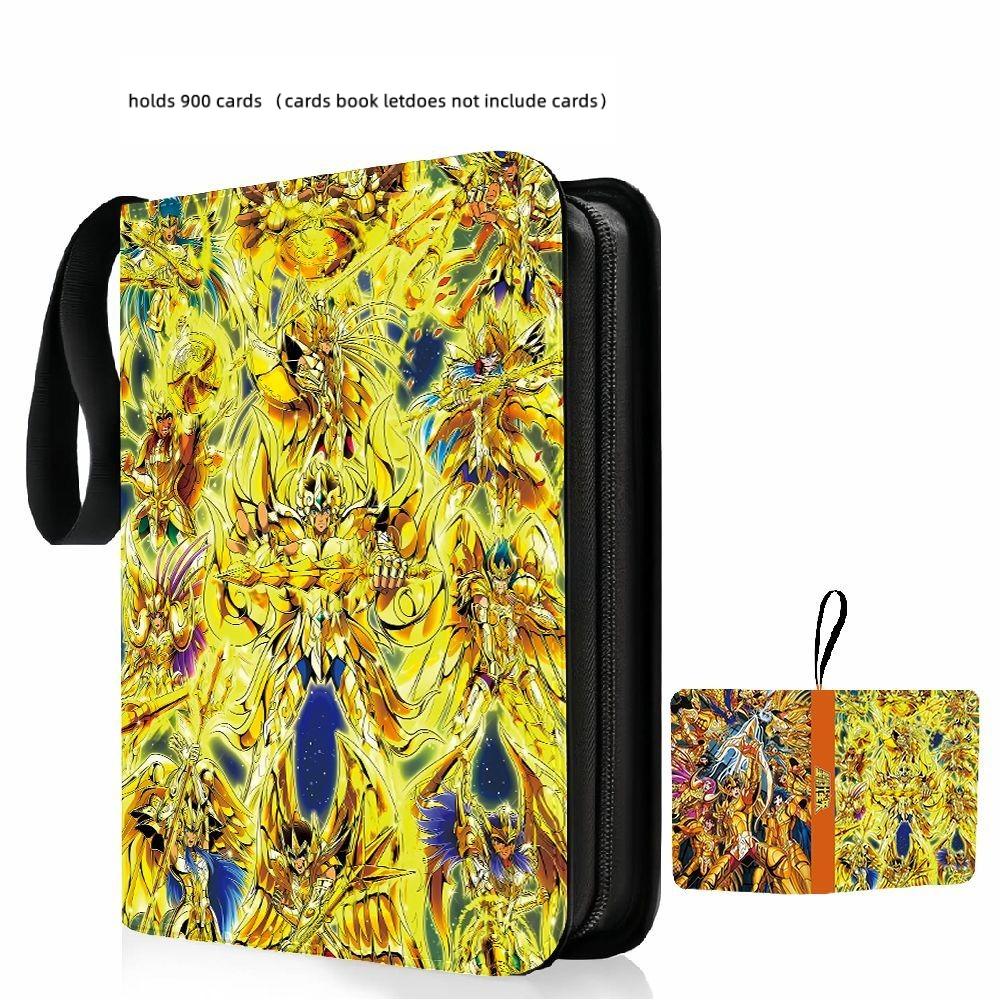 400pcs/900pcs Saint Seiya Card Album Book Folder 4/9 Card Slots Collections Zipper Double Pocket Zipper Card Binder Holder