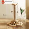 Sisal Rope Vertical Cat Scratcher: Wear-Resistant, Debris-Free Turntable & Teaser Toy for Kittens