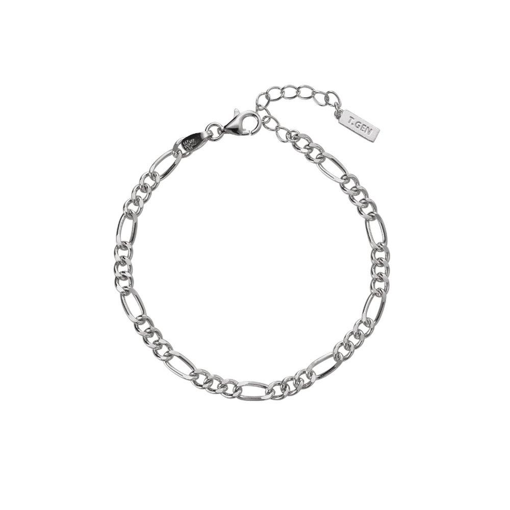 Tizen Maximize Chain Silver White Bracelet Tbssvw14034M