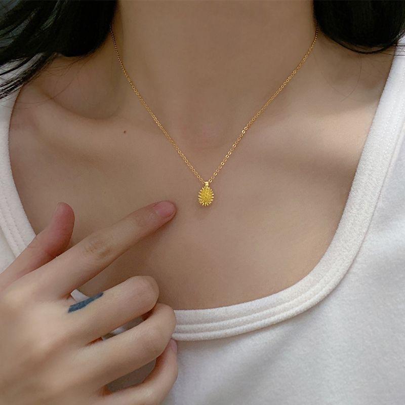 Qixi Festival Valentine's Day durian pendant, women's pomegranate, golden necklace for your girlfriend