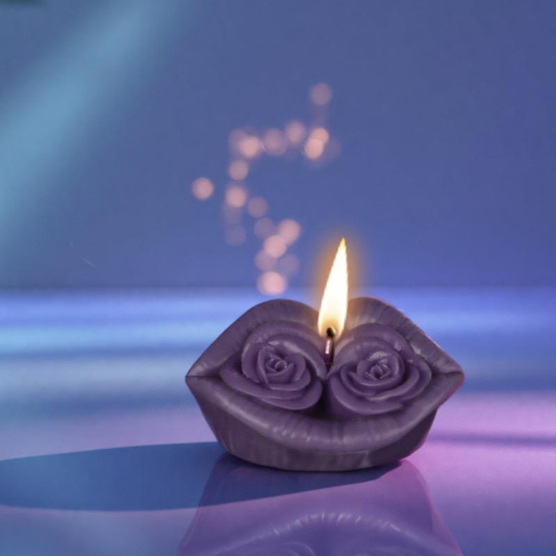 Silicone Molds Rose Lip Candle Molds Epoxy Resin Molds Craft Molds Castings Molds Plasters Molds for Candle Making