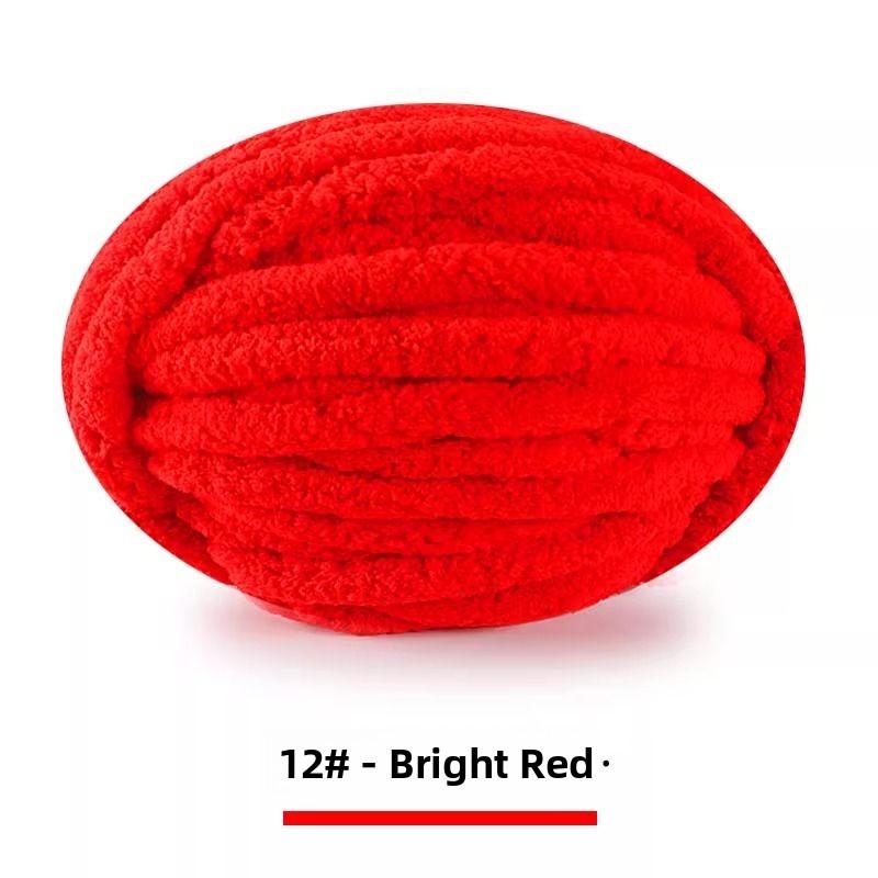 Handmade DIY Rainbow Adient Yarn Scarf Tail Line Finger Knitting Cozy Nest Cuion Thi Ice Strip Yarn