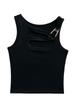 Women's White Hollow-Out Camisole Vest – Sweet & Spicy Summer Sleeveless Top