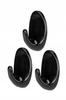Niko Self-Adhesive Hook Black 3 Pcs