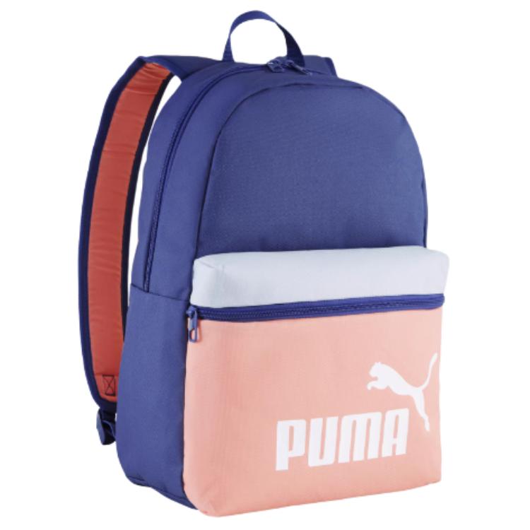 PUMA Zip Closure Fabric Backpack Unisex Lake Blue 091175-03