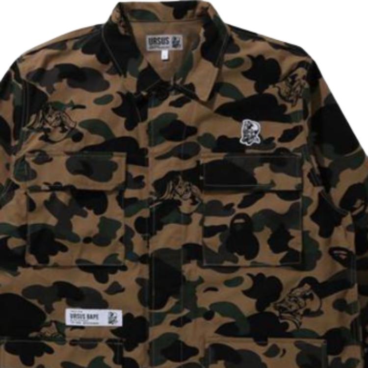 A BATHING APE Shirts Men's Lapel Moderate 0ZXSTM13103XG