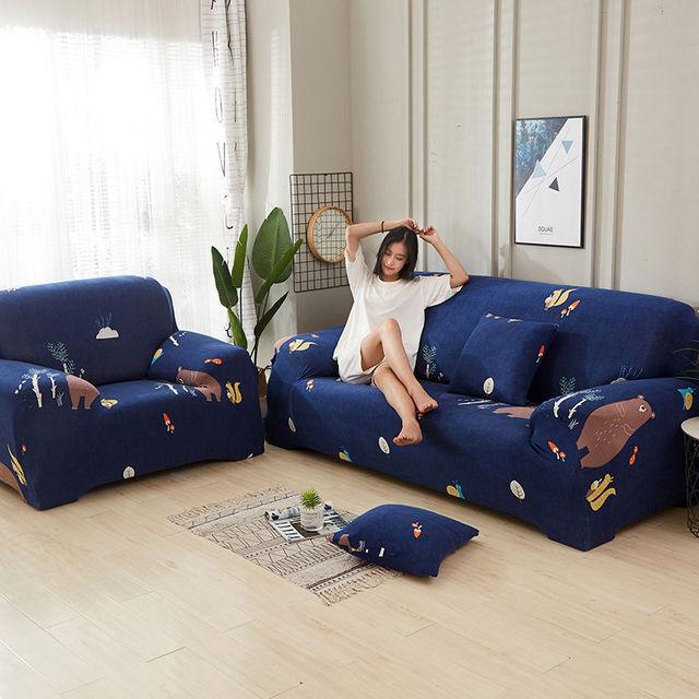 

Чехол для дивана из молочного шелка, всеобъемлющий комбинированный тканевый чехол для дивана, ленивая подушка для дивана, нескользящая, пылезащитная, легко разбирается 1-seat 90-140cm 1pc