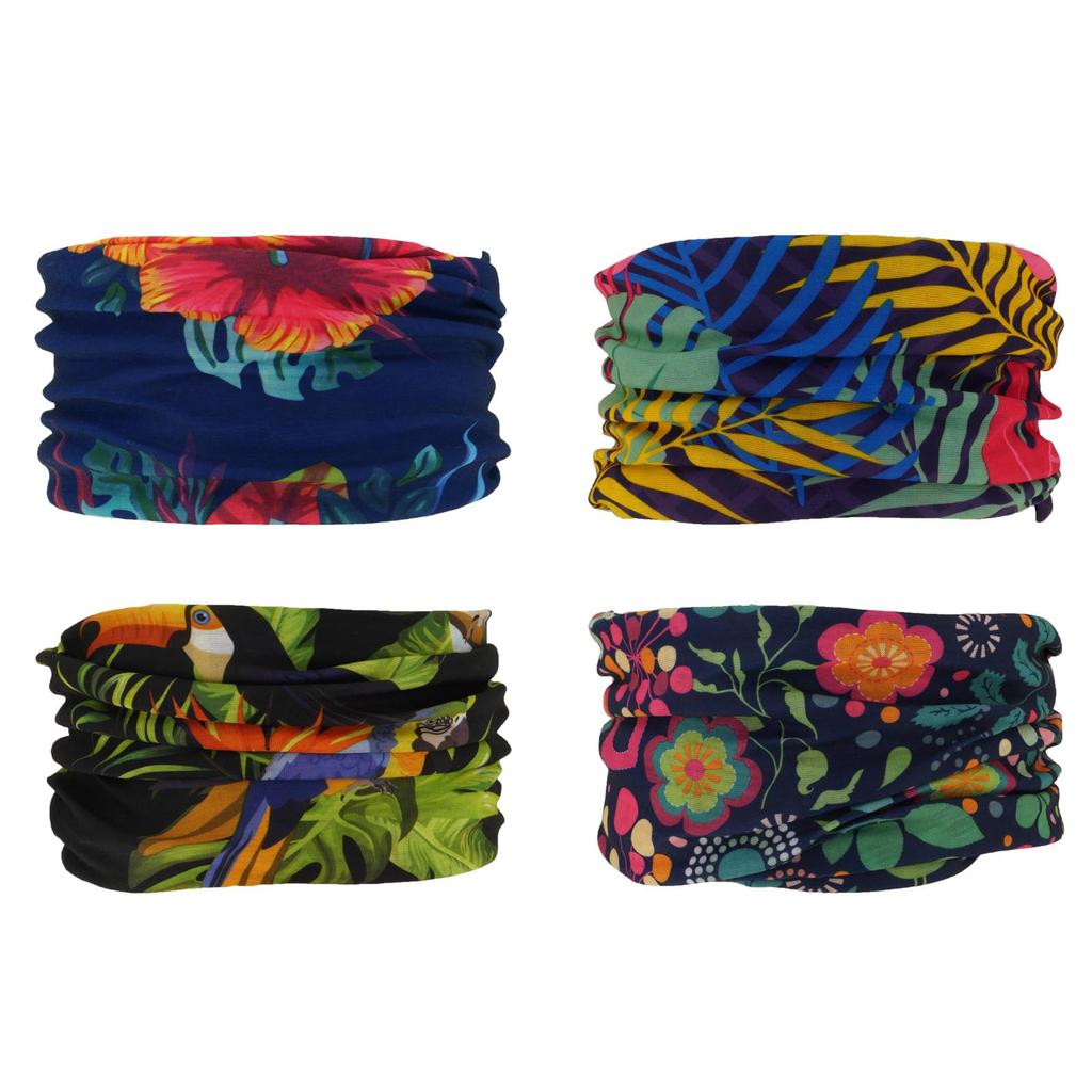 SMEHCF for Women and Head Half Face Paintball Neck and Monstera Patterns Multi-Purpose Bandanas, 4-Pack, Men, Headbands, Balaclavas, Hair, Scarves,
