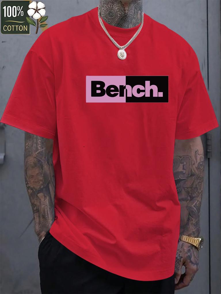 Mens heavyweight 100 cotton graphic tshirt lightweight and breathable comfortable casual wear trendy machine washable