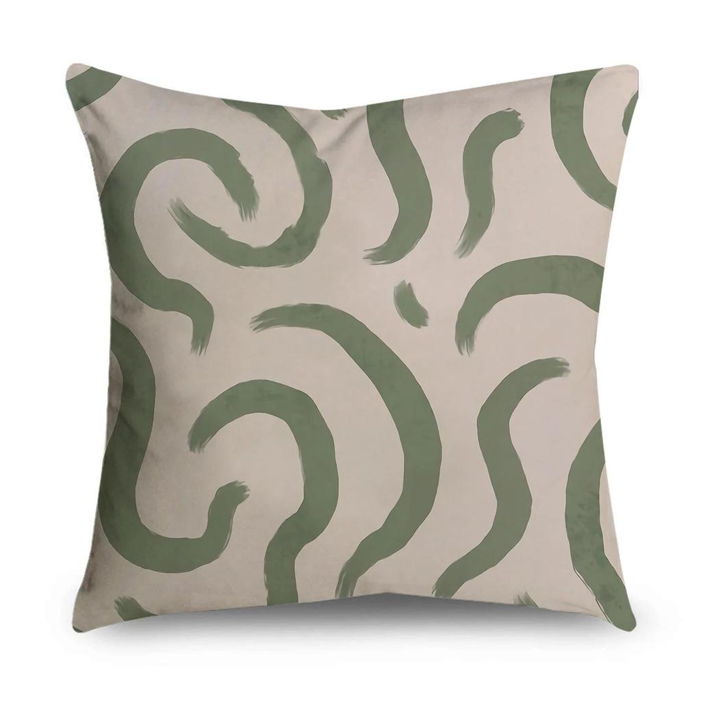 Green Pattern Decorative Pillowcase Bedding Home Decoration Cushion Pillowcase