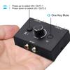 1Pc Audio Switcher Splitter Bi-Directional Audio Switcher With Mute Button 2x1 / 1x2 L/R RCA Stereo Audio Switch Audio Splitter