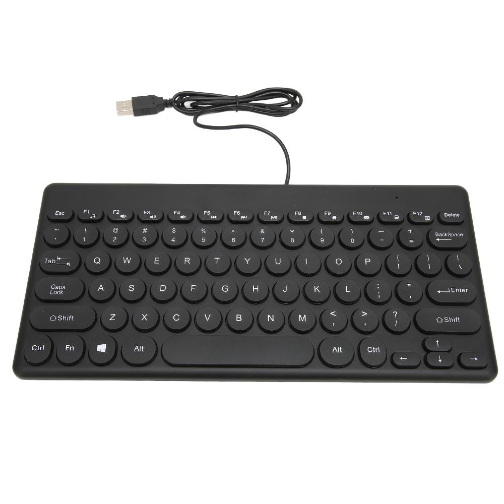 Round Keycap Wired Keyboard Silent USB Keyboard Mouse Keyboard Mouse Combo Computer Accessories