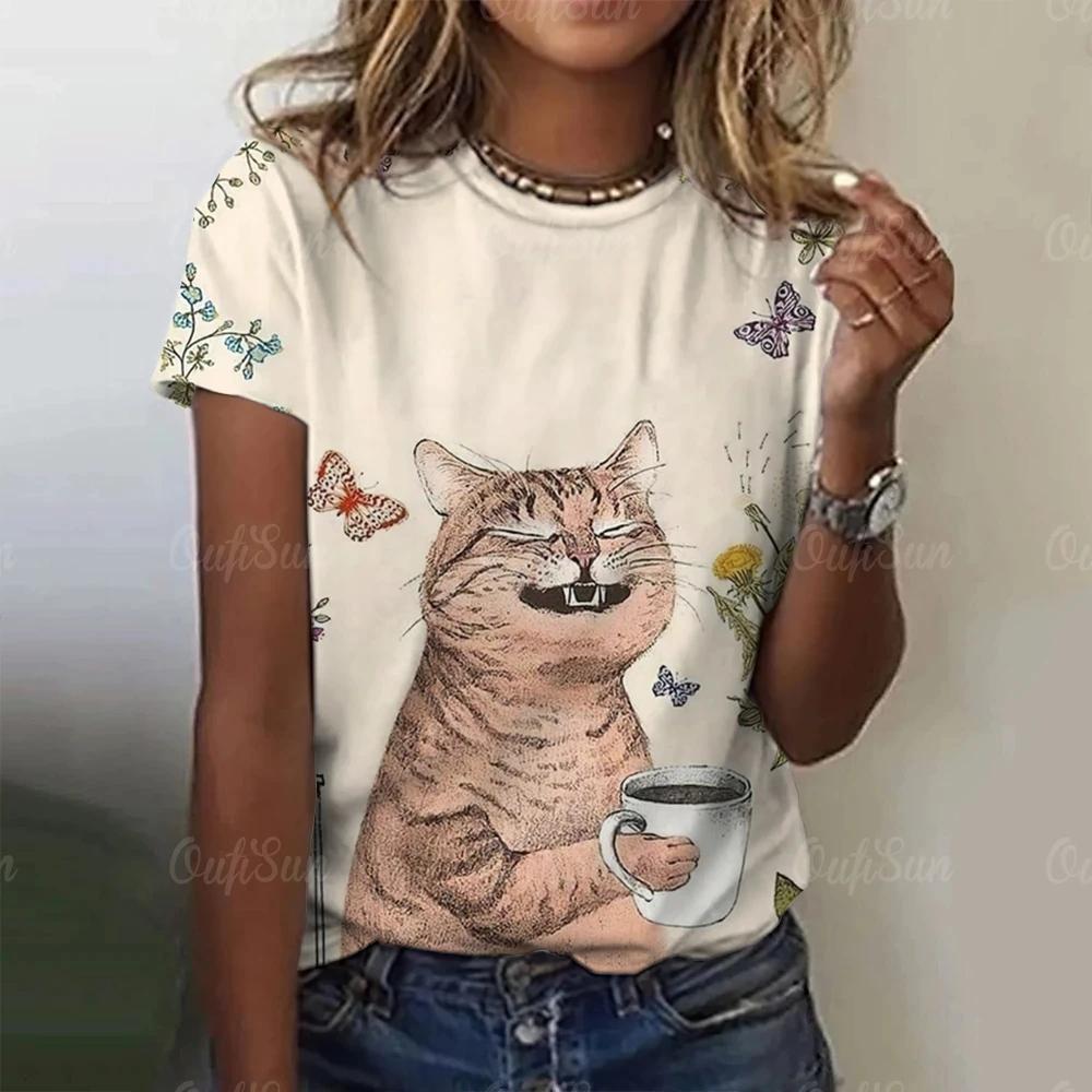 Летняя женская футболка с 3D принтом — фото 5