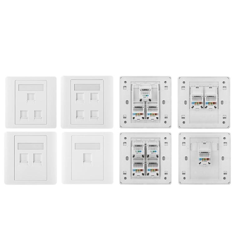 Placa de Parede Telefônica e de Internet Atualizável Material PC Placas Frontais de Internet Compatíveis para Caixas de Montagem Padrão 86