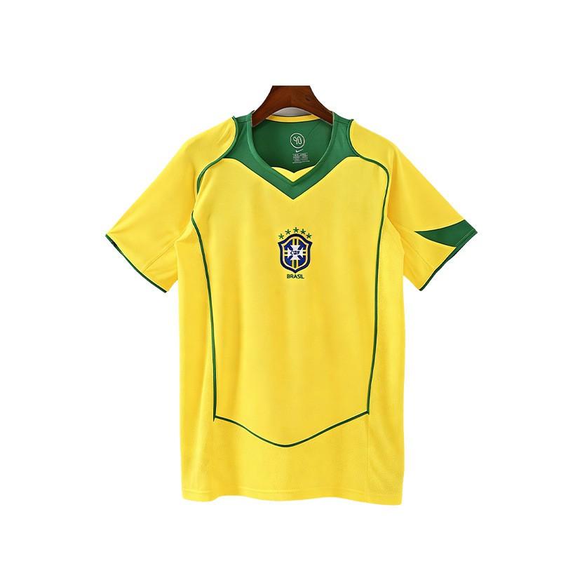 Brazil Retro Football Jersey Classic Short Sleeve Sportswear Men