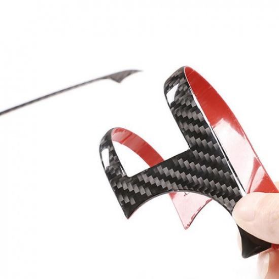 2Pcs Air-con Climate Frame Cover Decor Carbon Fiber For Honda CR-V CRV 2007-2011