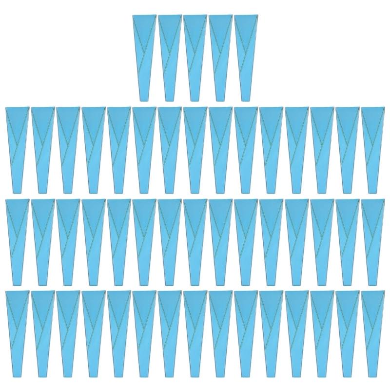 50Pcs Elegant Flower Wrapping Bags Waterproof Reusable Single Rose Sleeves Plastic Bag for Weddings Birthday Parties