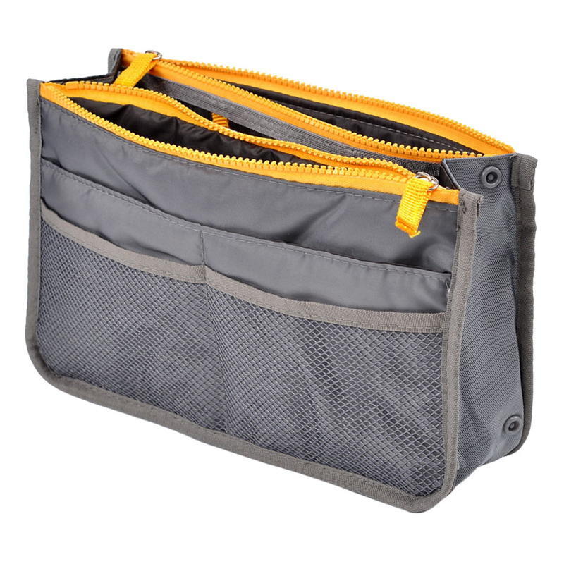 Buy 10 Colors Multifunction Double Zipper Silk Cotton Bag Cosmetic